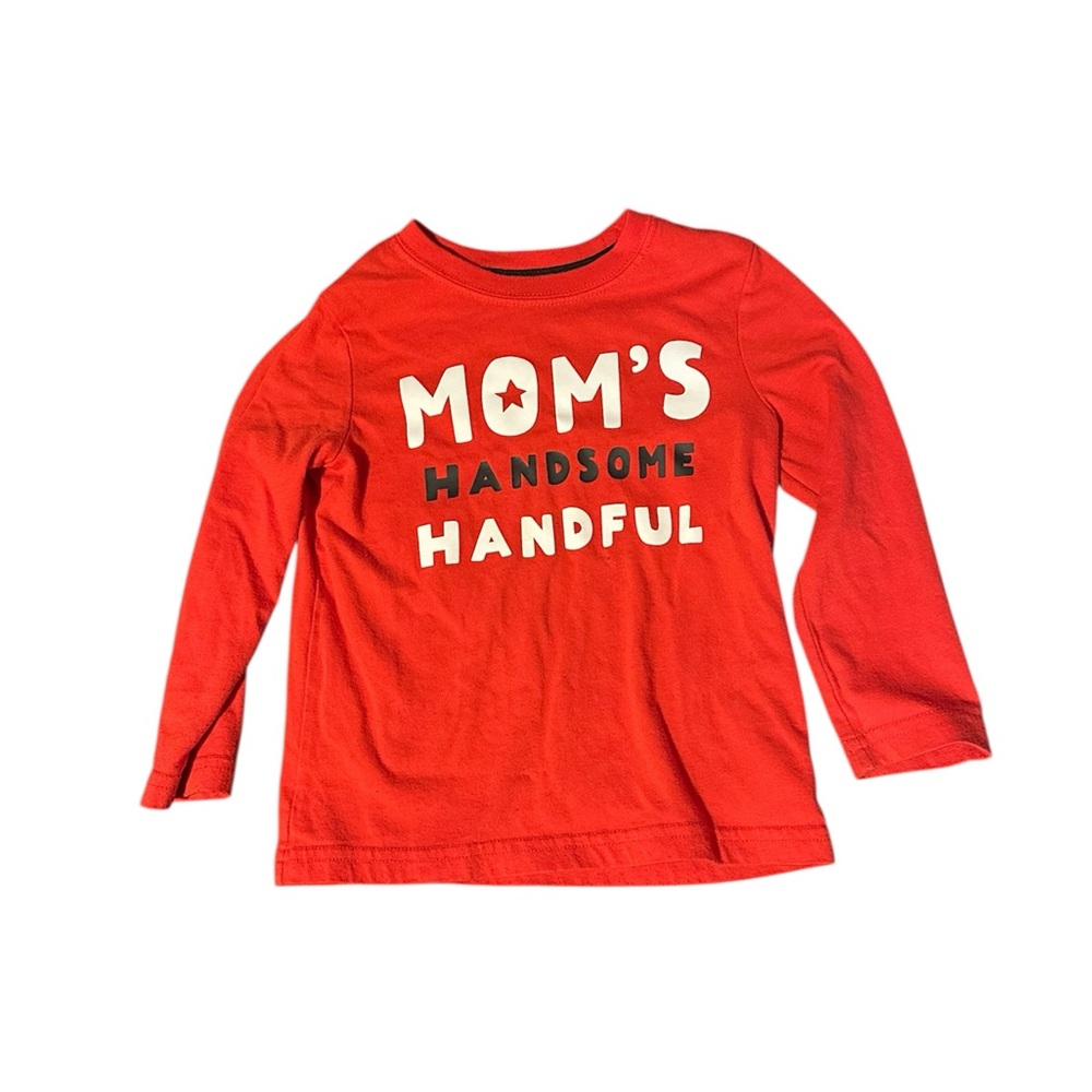 Okie Dokie Red Long Sleeve Tee - 'Mom's Handsome Handful'